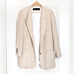 Zara linen oversized jacket